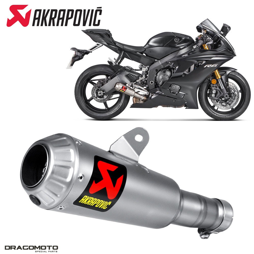 Pot échappement Akrapovic Titane pour Yamaha R6 Race afin de sublimer les performances sur circuit