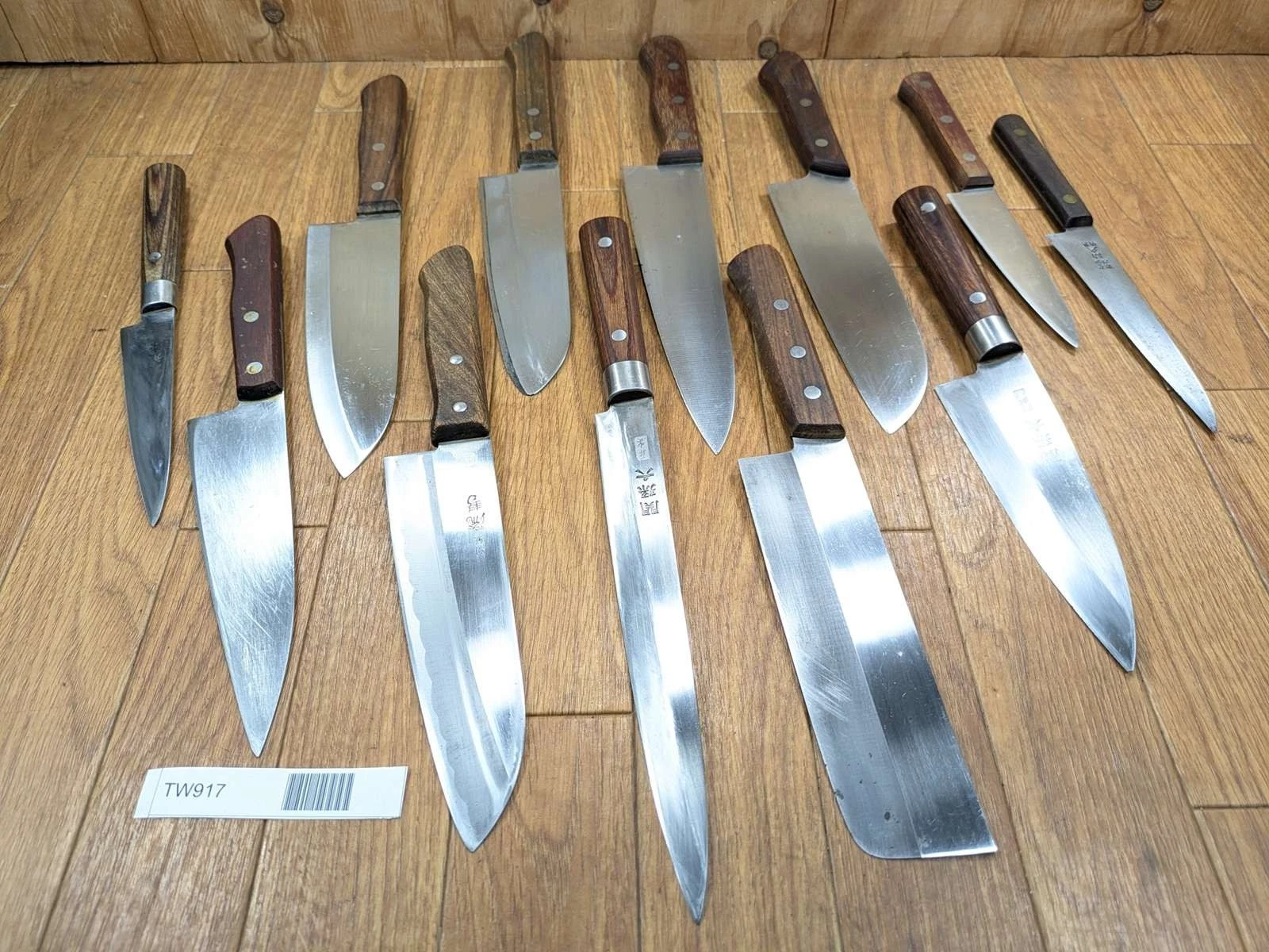 Damaged Lot of Japanese Chef's Kitchen Knives hocho set from Japan TW917