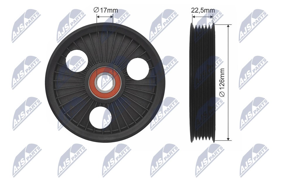 DEFLECTIONGUIDE PULLEY VRIBBED BELT RNK-RE-016 FOR PEUGEOT EXPERT/Van/TEPEE 2.0L - Image 6