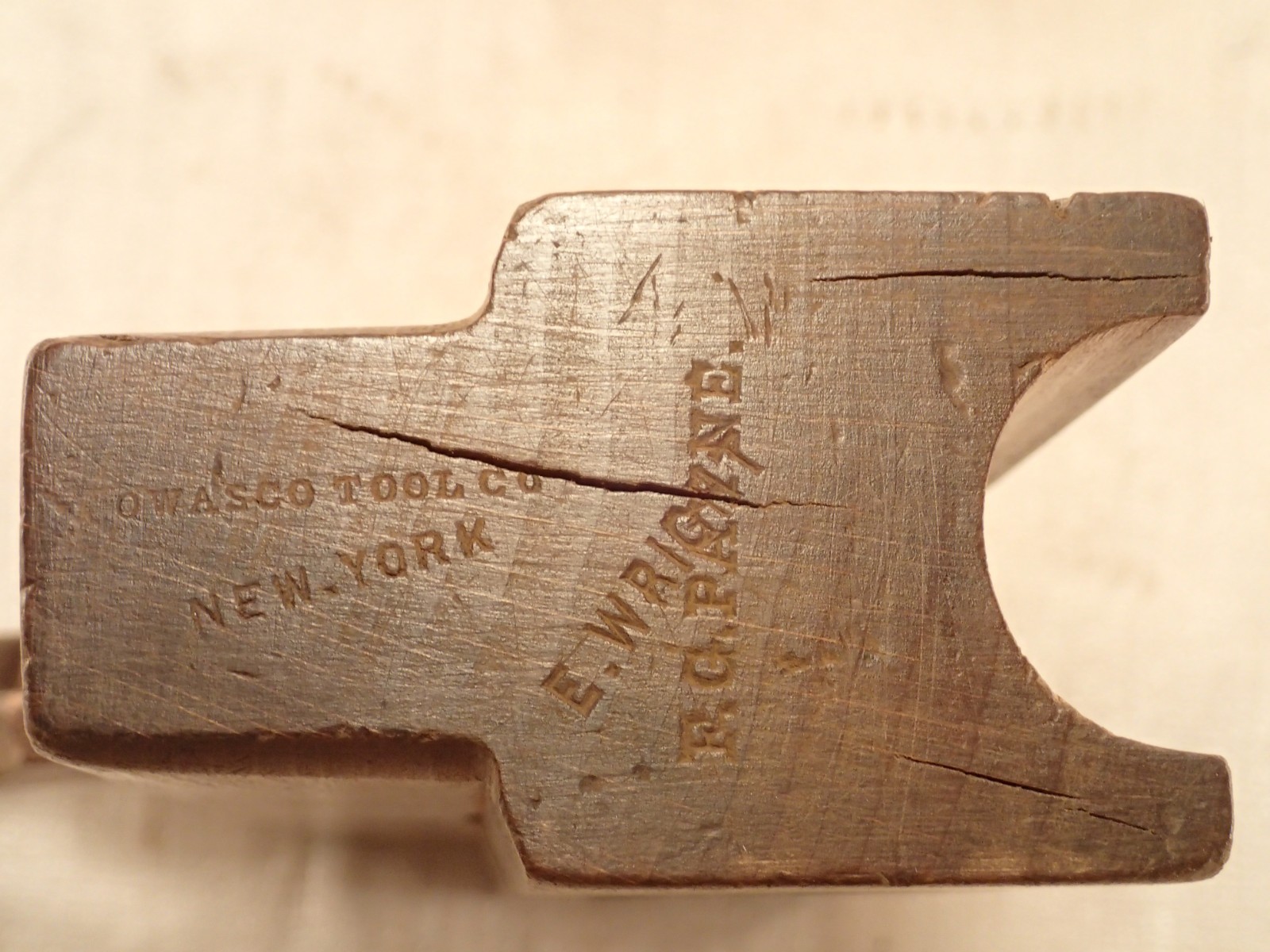 Antique OWASCO TOOL CO. (AUBURN) No. 318 Two-Iron 1.25" Nosing Molding Plane