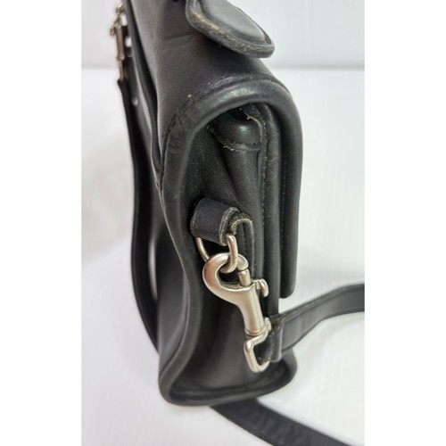 Vintage Coach Station Bag 9870 Black Leather Crossbody Satchel Made USA by Coach, $120 - Photo 17
