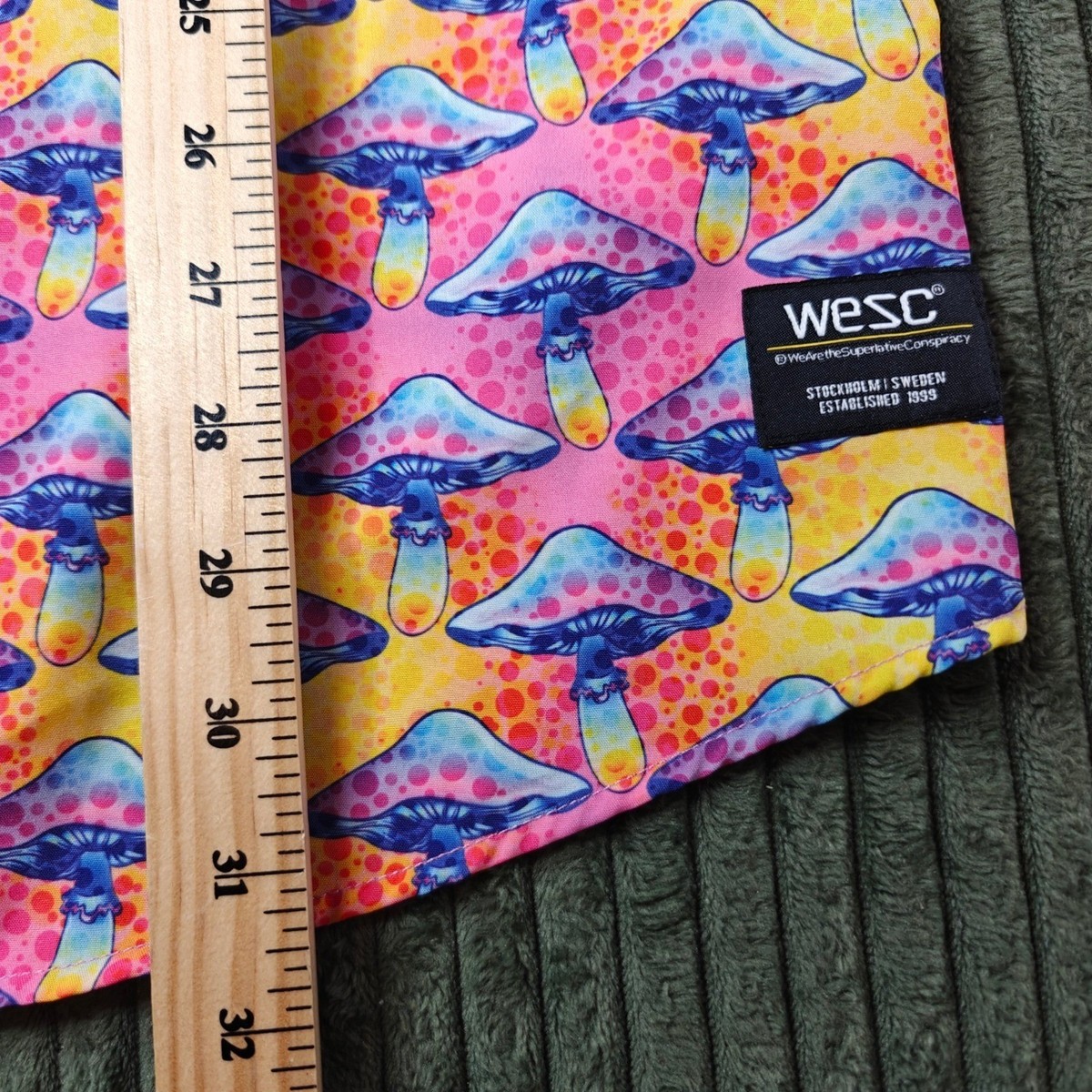 WeSC Unisex Odens Shrooms Trip Sm & LG Couple AOP Print Shirt Psychedelic Lot View 5