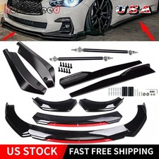 For Bmw Front Rear Bumper Lip Spoiler Splitter Body Kit Side Skirt Glossy Black