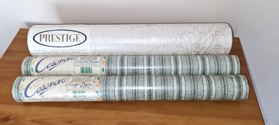 3 Rollen Vintage Prägetapete Prestige Floral + Cassandra Streifen Lincoln
