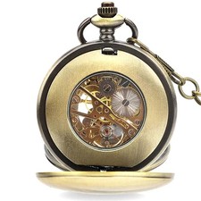 1.9in Dial Diameter 14.6in Chain Men's Mechanical Retro Pocket Watch Present tq