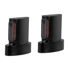 LED Turn Signal Light Motorcycle Mini Blinkers Black Shell Smoke Lens 3 Lights