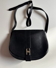 APC X Vanessa Seward Black Leather Saddle Shoulder Bag Rare Designer