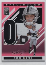 2025 Panini Donruss Elite Spellbound Pink Brock Bowers #21 1oy3