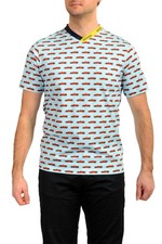 Scuderia Ferrari Men "Allover" Logo V-Neck Short Sleeve T-Shirt US XL IT 54