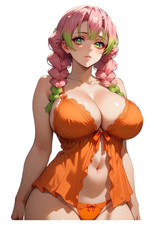 2070 Mitsuri Sticker, Made In USA, Laminated, Sexy, Waifu, Busty, Curvy