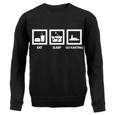 Eat Sleep Go Karting - Kids Hoodie / Sweater - Kart Racing Race Stag Do Track