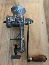Vintage Hole Lady Hibbard Hand Crank Meat Grinder Made in USA Parts Repair