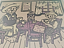 BOYDS BEARS,-THE TEA PARTY-COMES WITH FIGURINE, PLUSH  LAPEL PIN   A2