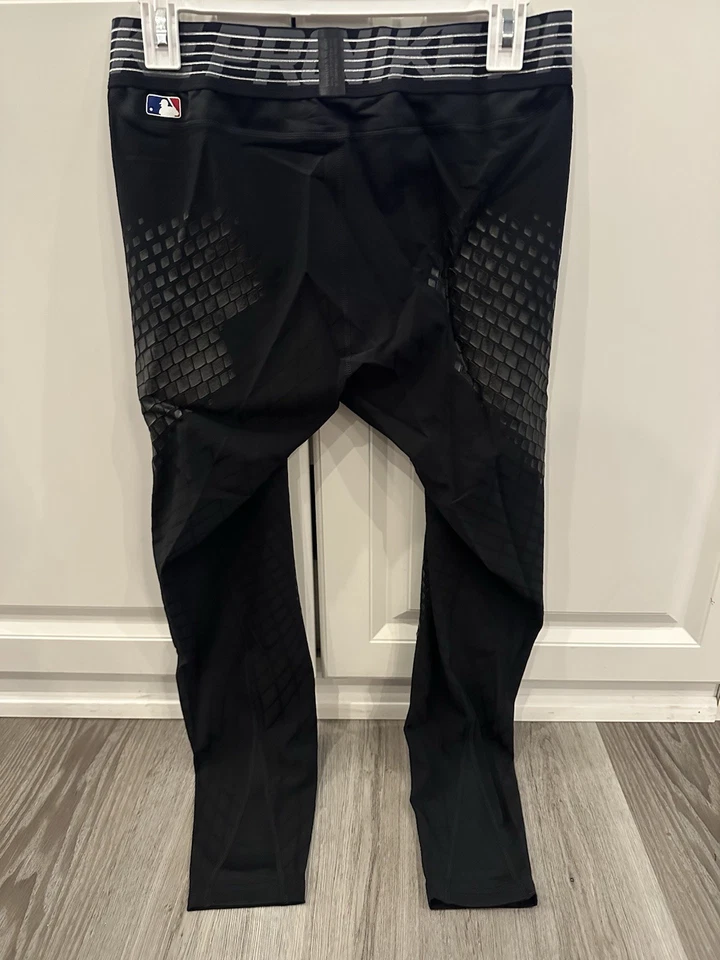 Pantalones Cortos Térmicos Nike MLB Pro Hyperstrong Béisbol Deslizante Compresión,Negro L Foto 2 de 2