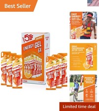 -Friendly Orange Carbohydrate Gels - No Artificial Additives - 6 Sachets