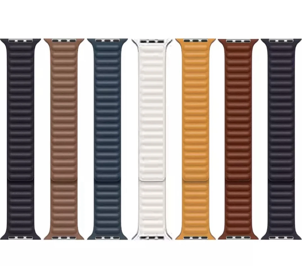 OFFICIAL GENUINE APPLE WATCH LEATHER LINK BAND STRAP ORIGINAL ALL SIZES COLOURS