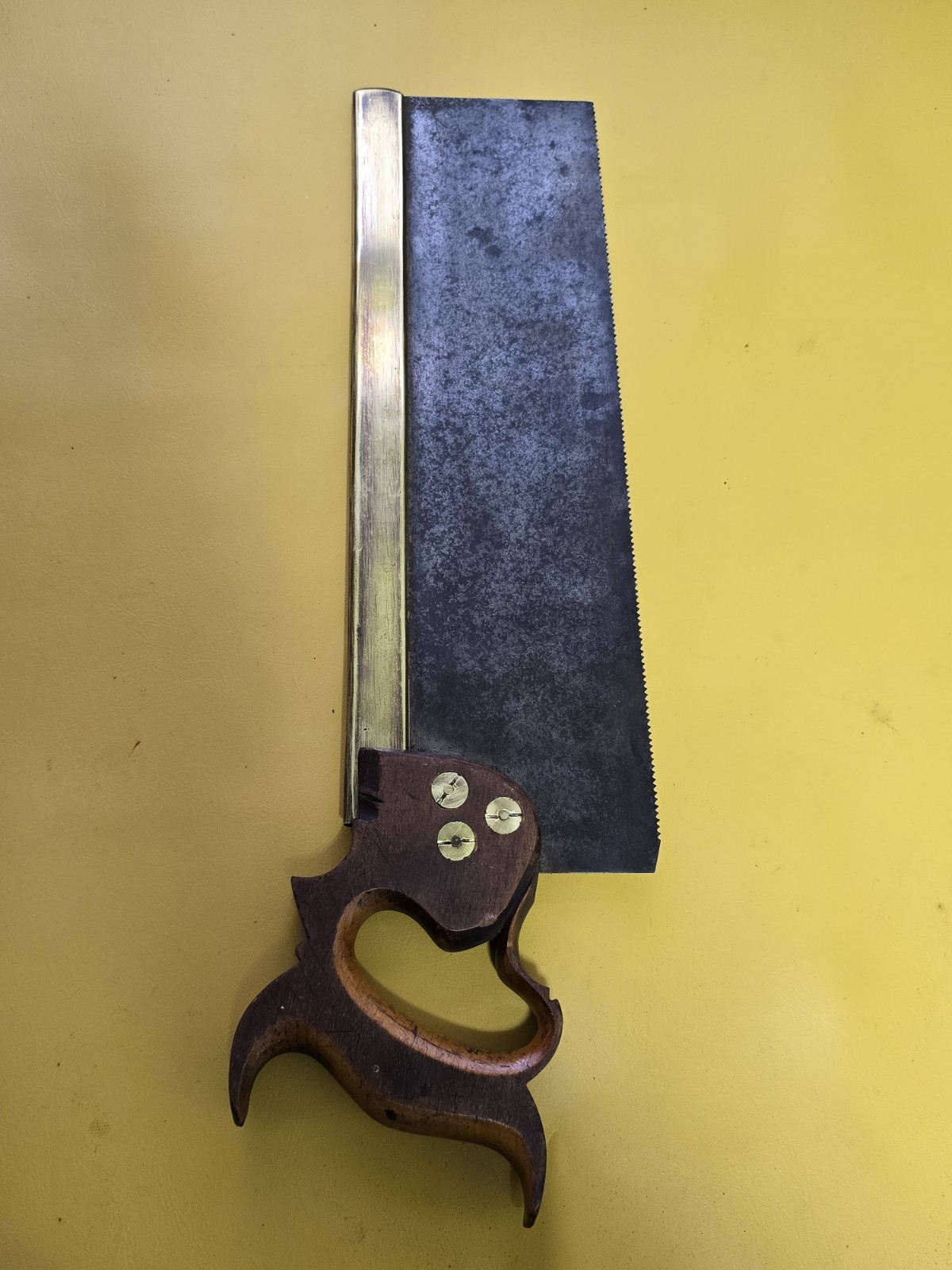 SUPERB ENGLISH BRASS BACK TENON SAW BY I SORBY SHEFFIELD VINTAGE ENGLISH SAW