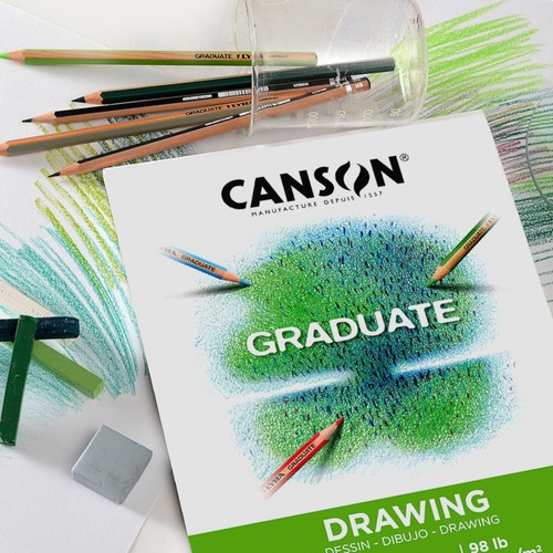 Canson Graduate Drawing Pad, Foldover, 11x14 inch, 30 Sheets | Artist Paper f... - Picture 2 of 7
