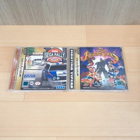 Japanese Sega Saturn White Console Bundle with 5 Games V. Fighter Sega Rally