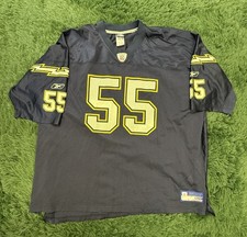 Vintage Reebok NFL San Diego Chargers Junior Seau #55 Jersey Men's 5XL Navy Blue