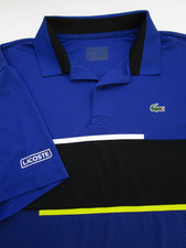 Mens 2XLT Lacoste Sport Polo Shirt SS blue tennis