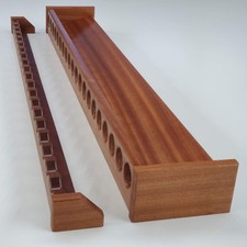 Custom Fishing Rod Rack, Solid Mahogany Wood  20 Rods, 42 Inches