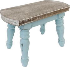 Farmhouse Wooden Step Stool - Rustic Solid Wood Design, 300lb Capacity, Sturdy