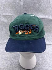 VINTAGE Tigger The Disney Store Hat Cap Snap Back Youth One Size Green Cotton