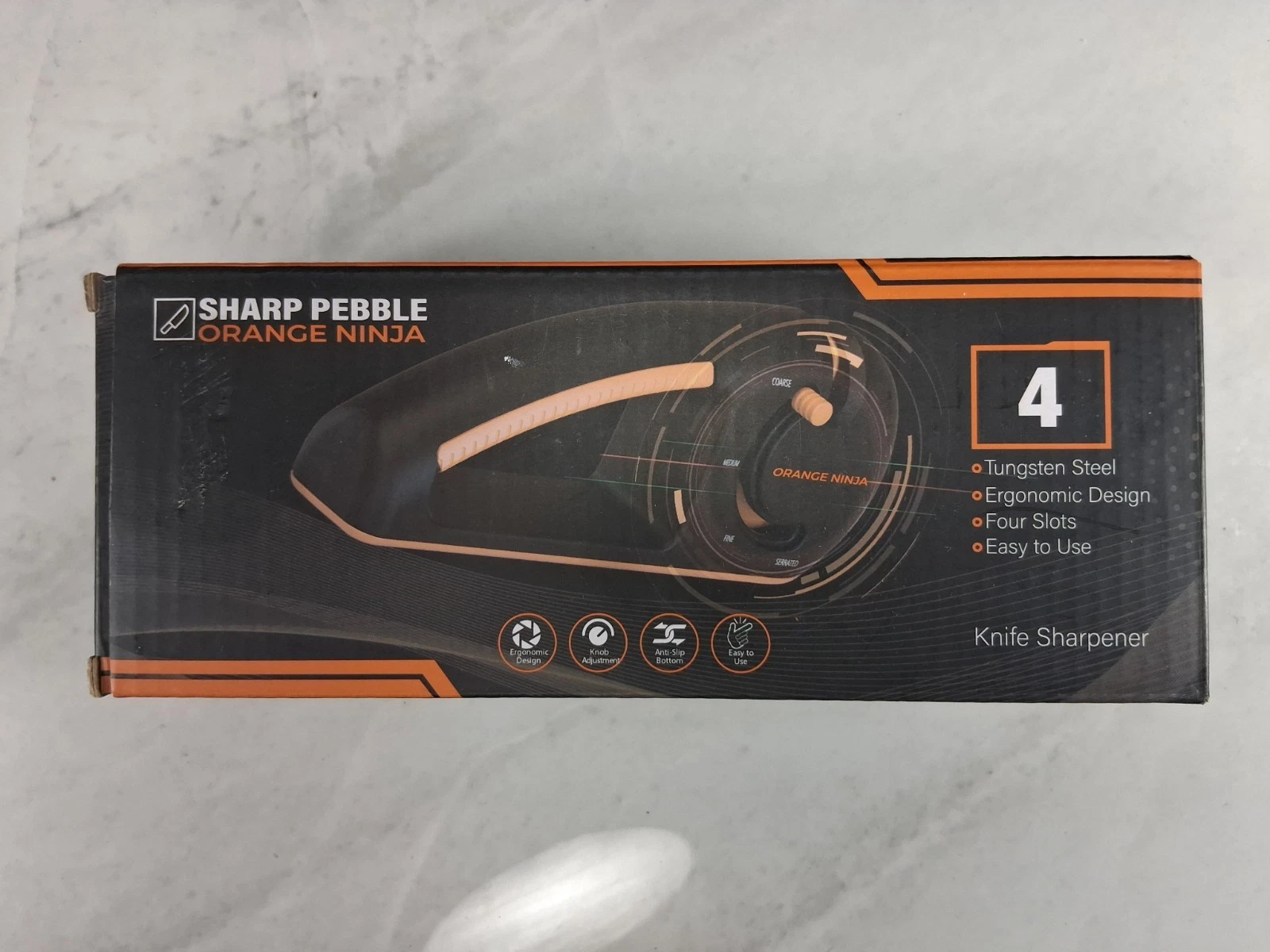 Orange Ninja 4-Stage Knife Sharpener & Serrated Knife Sharpener– Repairs, Shar
Opens in a new window