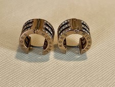 Michael Kors MKJ3769791 Small Rose Gold Crystal Hoop Earrings Rare Collection