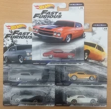 HOT WHEELS CAR CULTURE FAST & FURIOUS 1/4 MILE MUSCLE SET NEW - UNOPENED