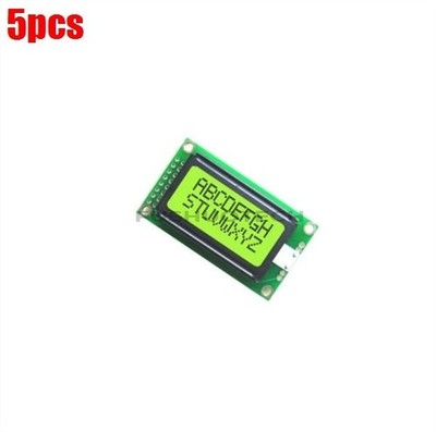 5Pcs Lcd Module 0802 8X2 Characters Yellow Backlight New Ic gt #yr