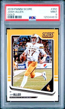 2018 Panini Score Rookies Gold Border #350 Josh Allen RC SP RETAIL Low Pop PSA 9
