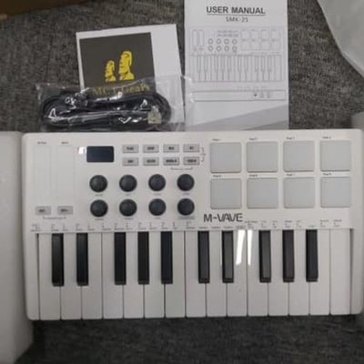 M-VAVE SMK-25 USB MIDI Keyboard Controller Sustain Input Bluetooth Battery Power
