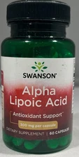 Swanson Alpha Lipoic Acid 100mg, 60 Capsules - EXP: 5/26