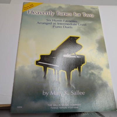 Heavenly Tunes For Two Piano Duets Sheet Music Book Mary Sallee Hymns F3
