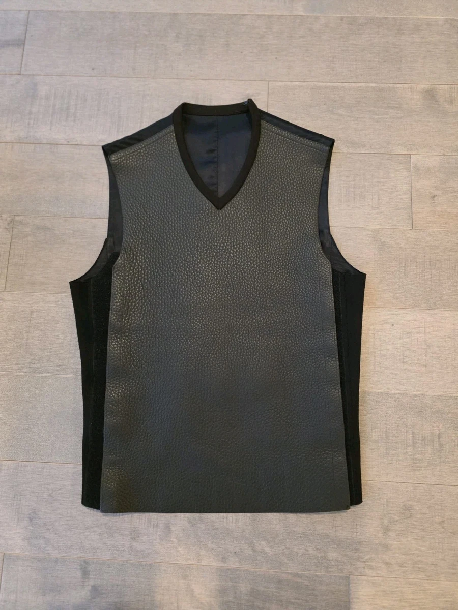 Neil Barrett ブラックレザーベスト S Neil Barrett Coats, Jackets & Vests Leather Outer Shell for Men