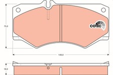 TRW Bremsbelagsatz Scheibenbremse COTEC GDB317 f&uuml;r MERCEDES PUCH VW W463 W460 T1