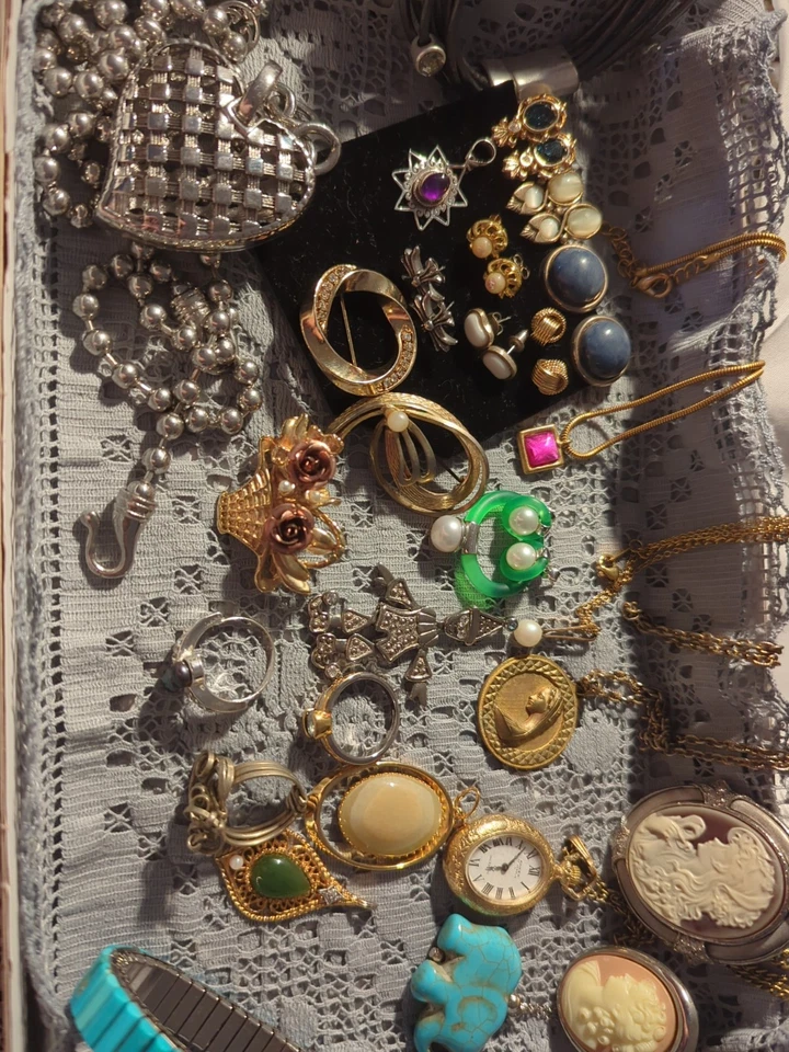 Konvolut Mode Silber Ringe Halsketten Ohrringe /Clipps Anhänger ArmbänderTürkis  - Bild 4 von 4