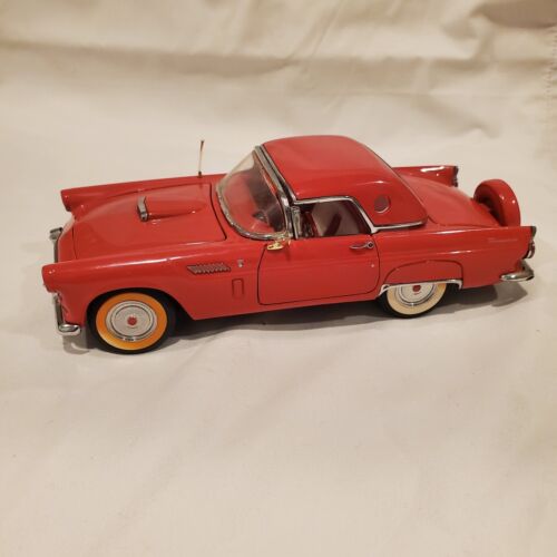 Danbury Mint 1:24 Scale 1956 Ford Thunderbird Red Convertible Diecast Damaged - 第 1/12 張圖片