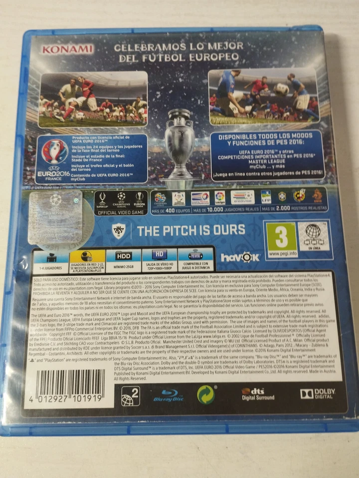 PES UEFA Euro France 2016 PS4 (SP) [PO44159], foto 3 de 5