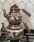 Solid Copper Kettle Teapot, Turkish Handmade Heavy Copper Teapot Set, Tea Kettle