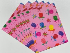 NEW iDesign 2-Pocket Premium Paper Portfolio Folder Set of 6 - Ring Pop