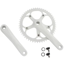 Alloy White Bicycle Crank Set 52T X 175MM Single Speed Track Fixie Mountain Bike