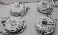 Lot of 4 Premade 60 Feet Siamese Video Power Cable LVA -ACA2060W for Security Ca
