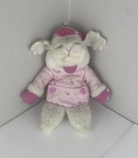Shari Lewis Baby Lamb Chop Vintage 1990 Plush Hand Puppet PJ'S Bow