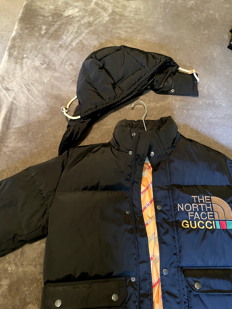 New The North Face Gucci Coat (replica). Black and orange