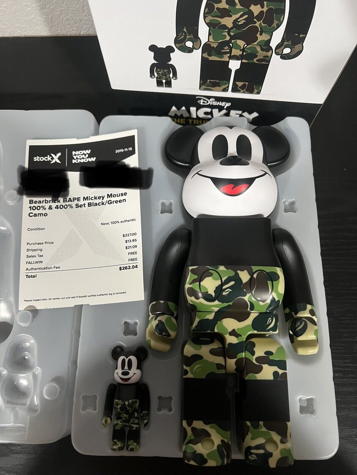 BE@BRICK BAPE MICKEY MOUSE 100% ＆ 400%緑