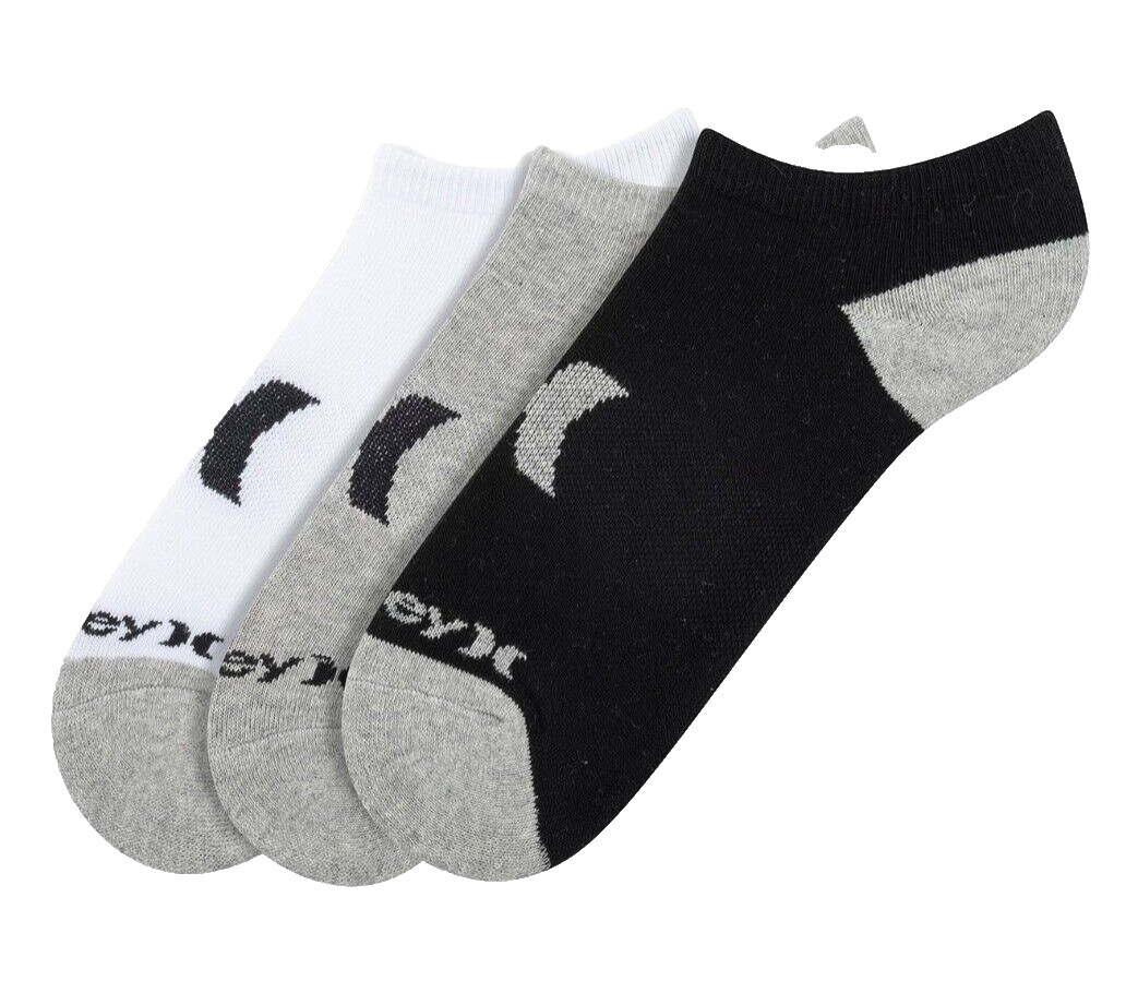 Мужские носки Hurley из хлопчатобумажной смеси Colorblock с глубоким вырезом 3 упаковки Мужские размеры 8-12 2790₽