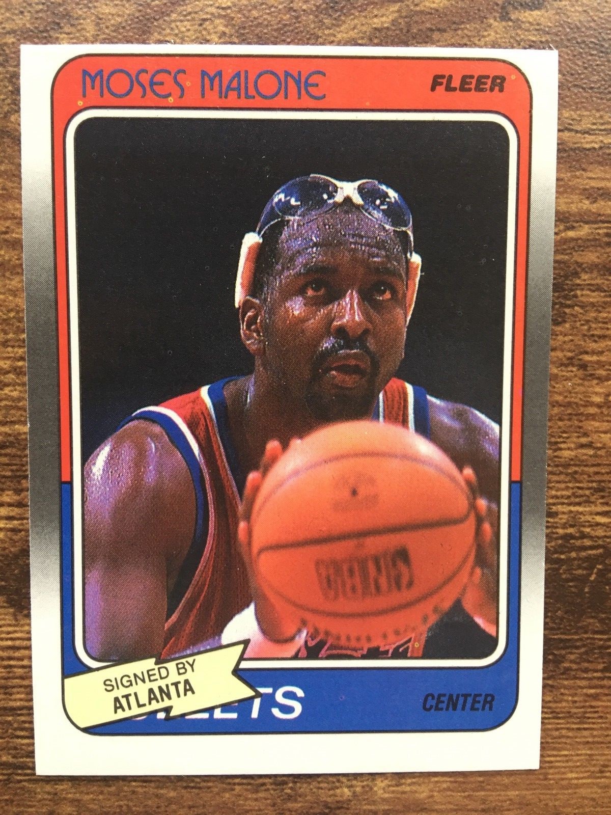 1988/89 Fleer Basketball Card #118 Moses Malone Atlanta Hawks NM/MT HOF